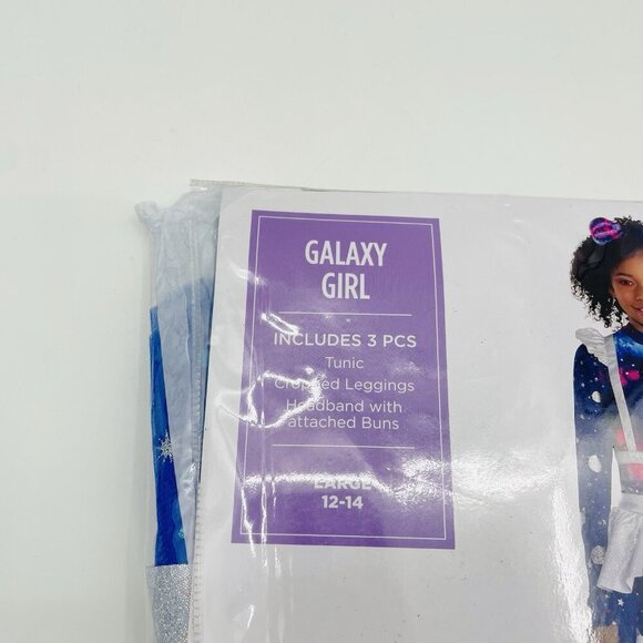 Galaxy Girl Futuristic Space Youth Girls Large 12/14 Halloween Costume Blue 460 - Picture 3 of 5